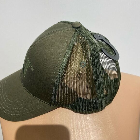 Mens snap back Green Caterpillar Trucker hat adjustable - Picture 5 of 9